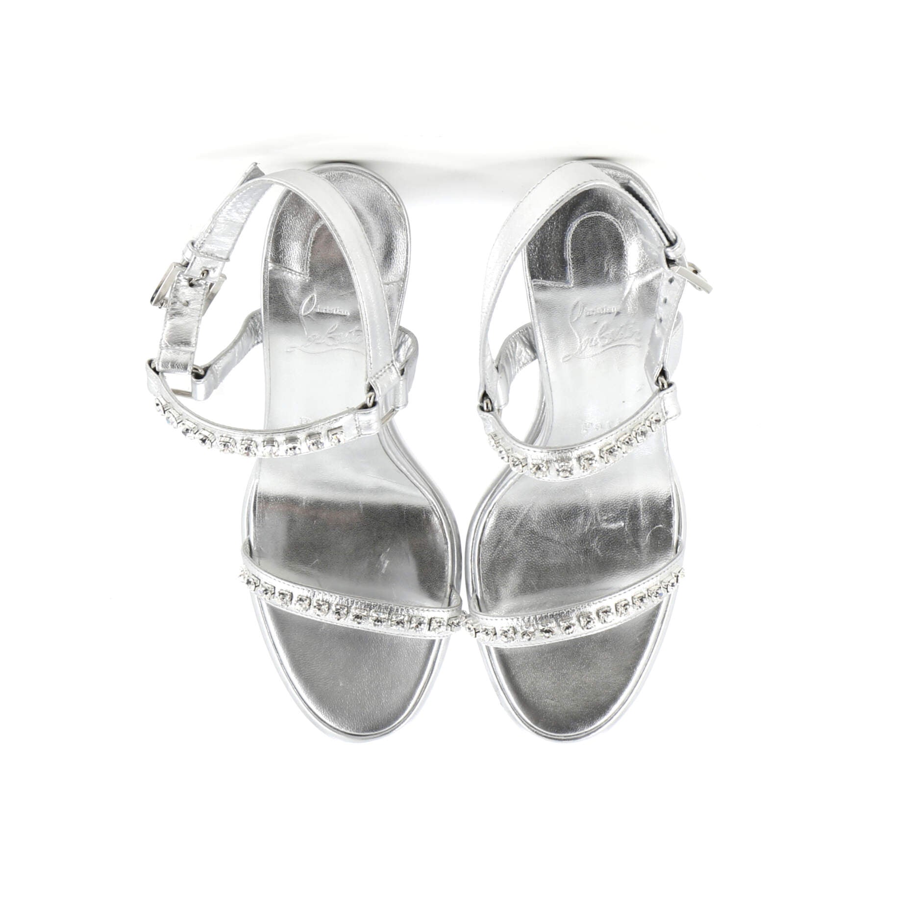 Women's Pyrastrass Wedge Sandals Leather with Crystal Embellished Details 110