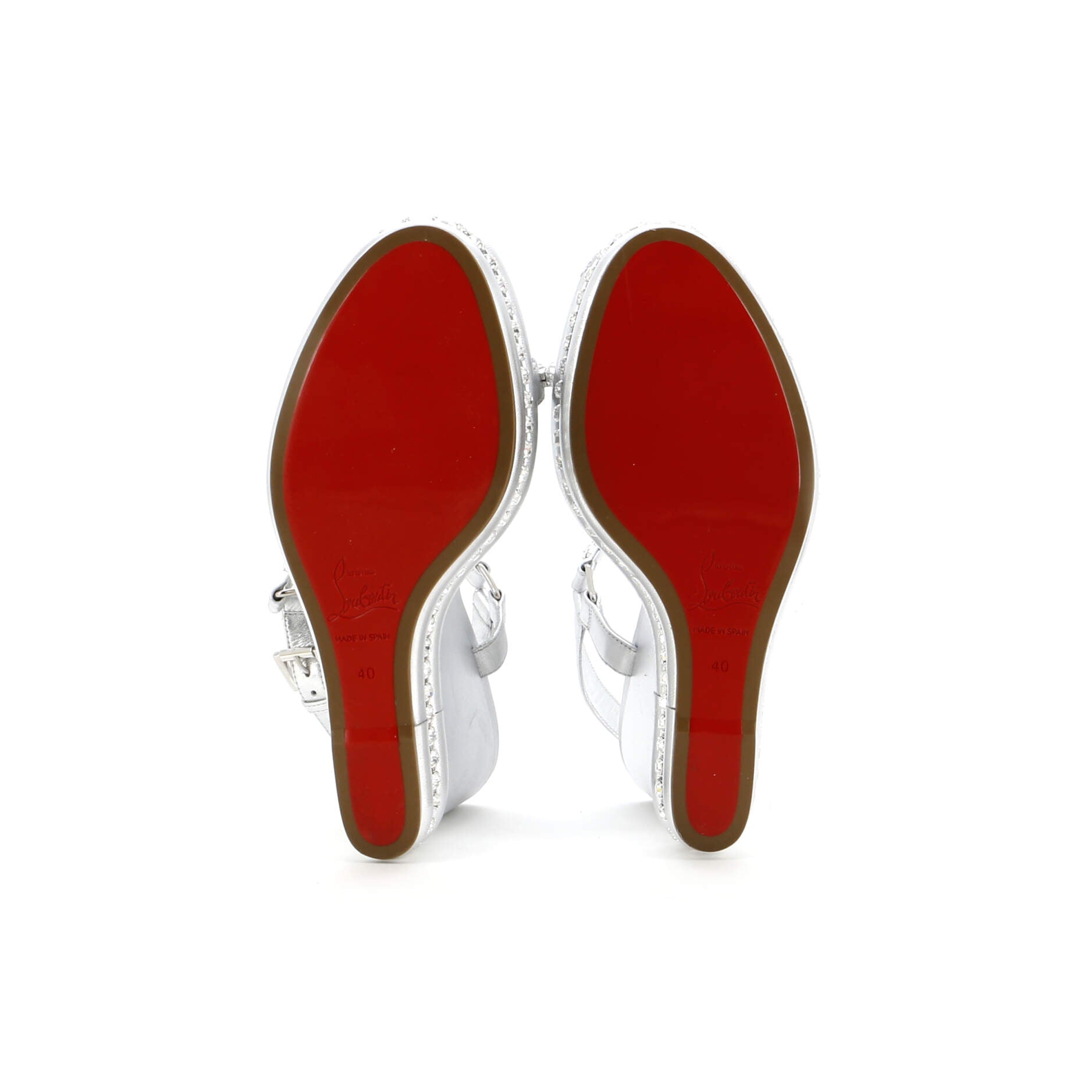 Women's Pyrastrass Wedge Sandals Leather with Crystal Embellished Details 110