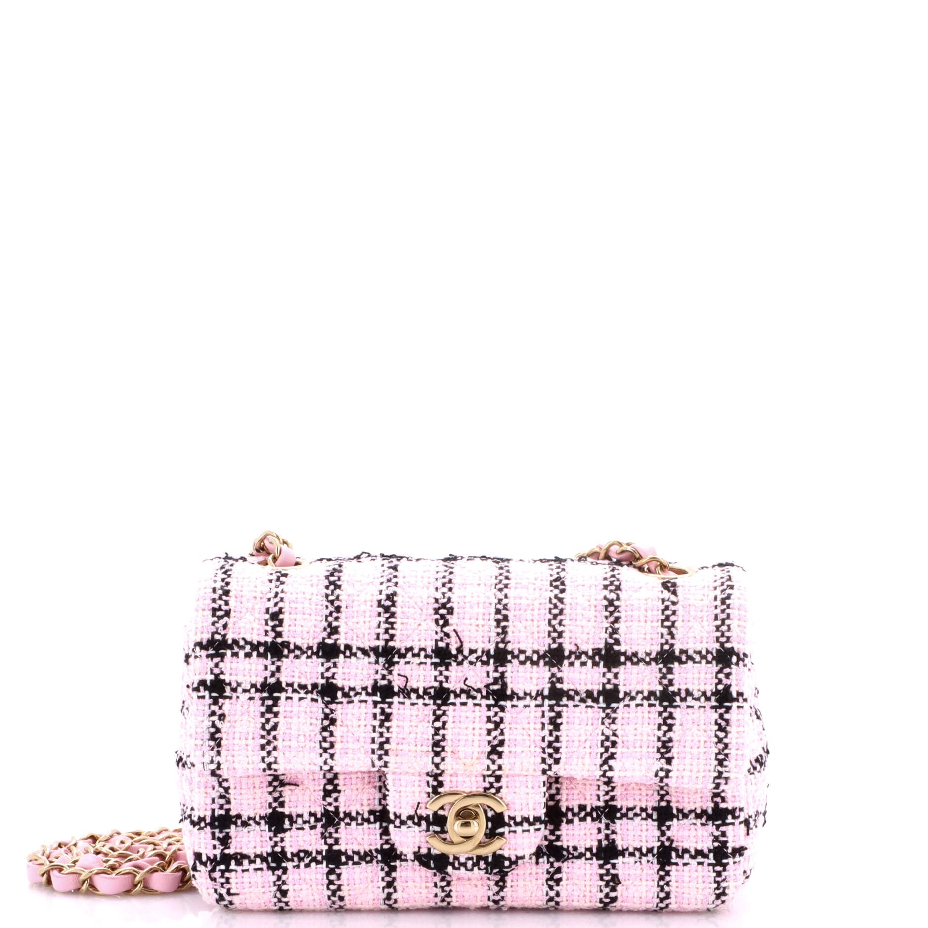 Classic Single Flap Bag Quilted Tweed Mini