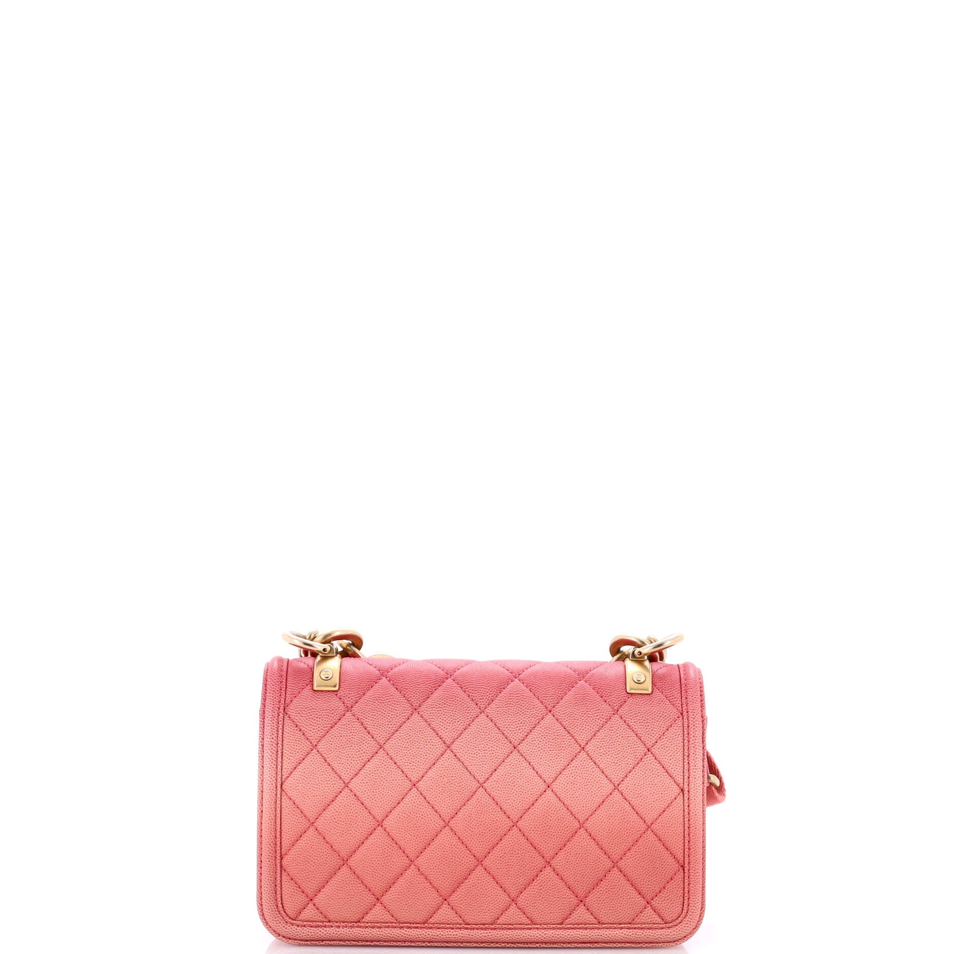 Sunset On The Sea Flap Bag Quilted Caviar Small