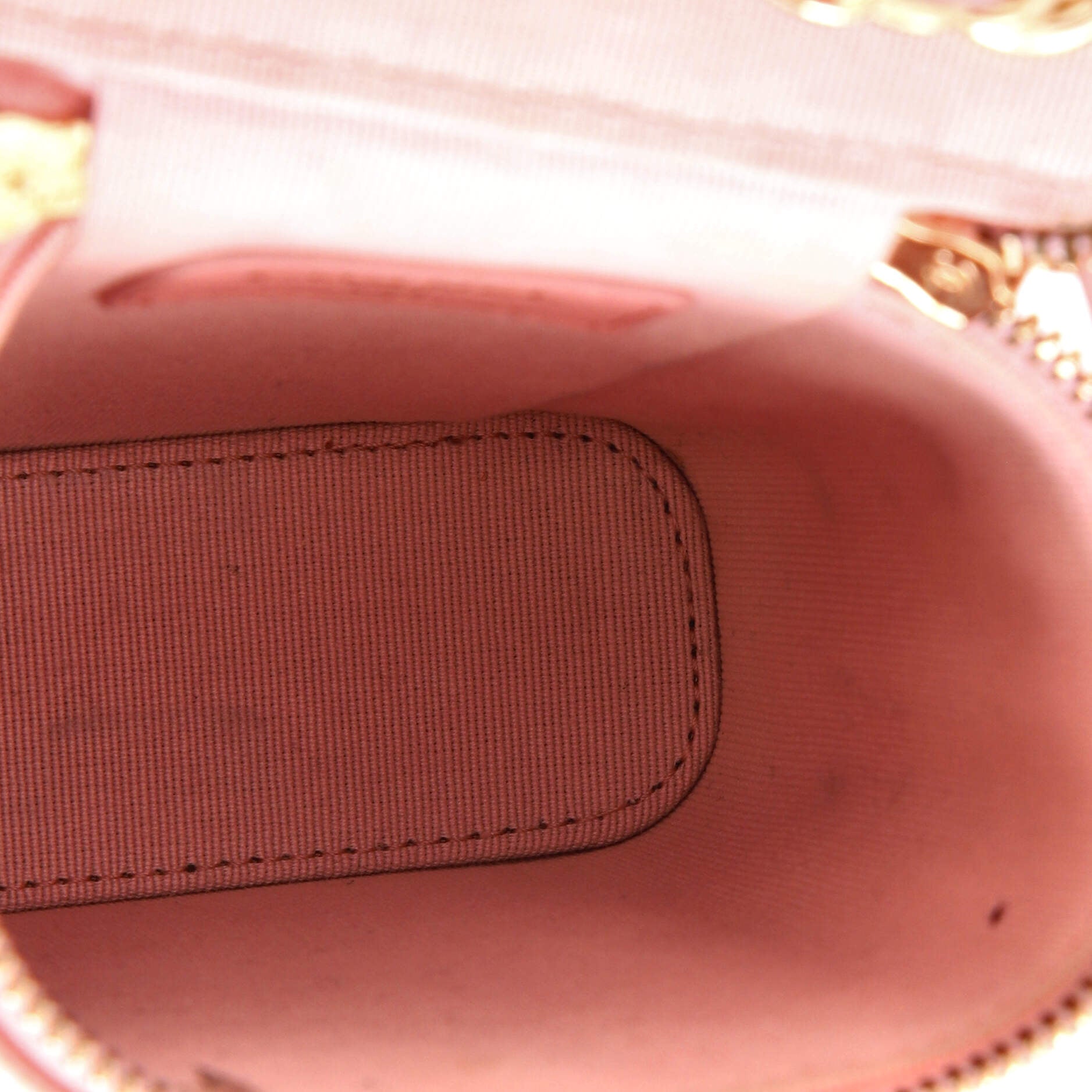 Vertical Classic Vanity Case with Chain Quilted Caviar Small