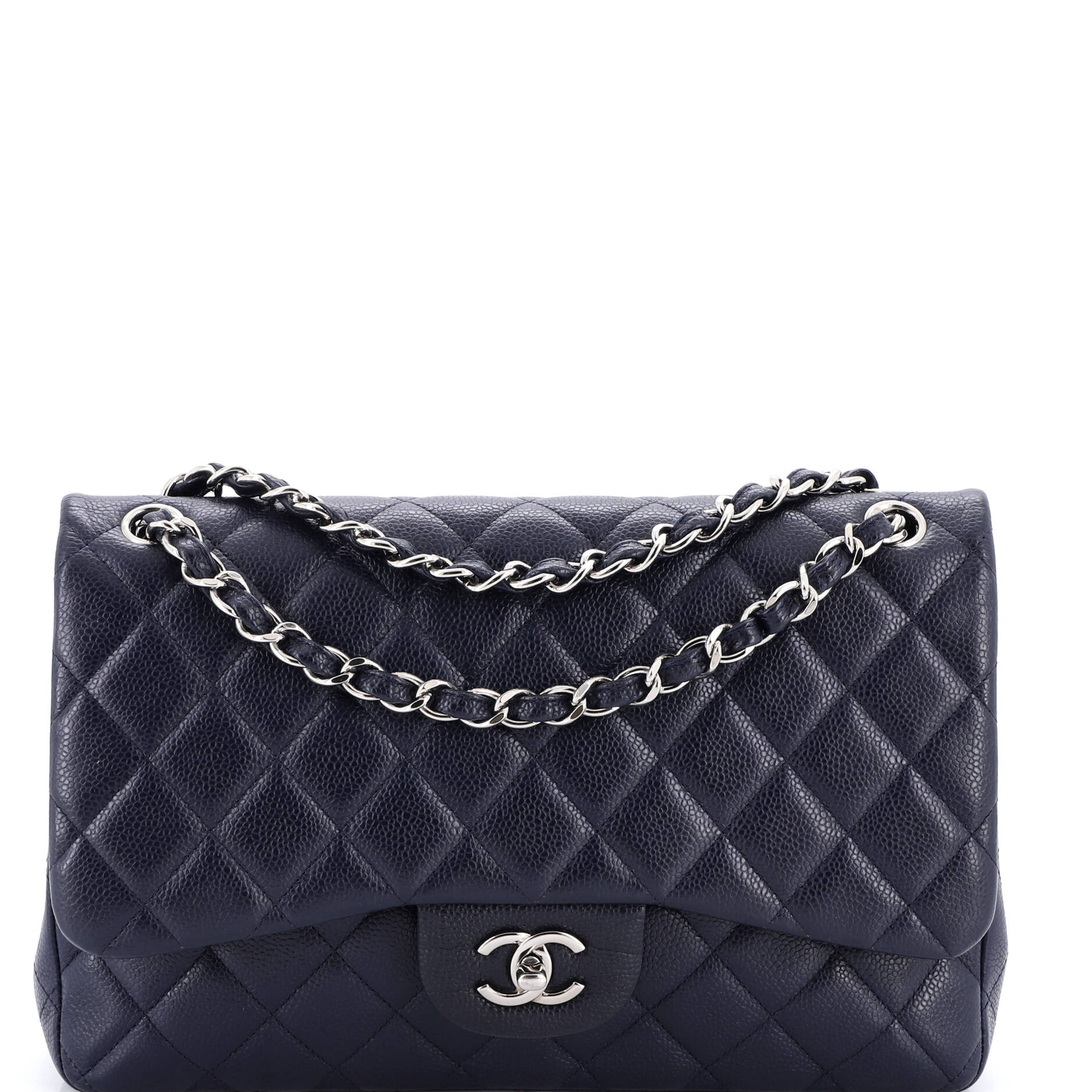 Classic Double Flap Bag Quilted Caviar Jumbo