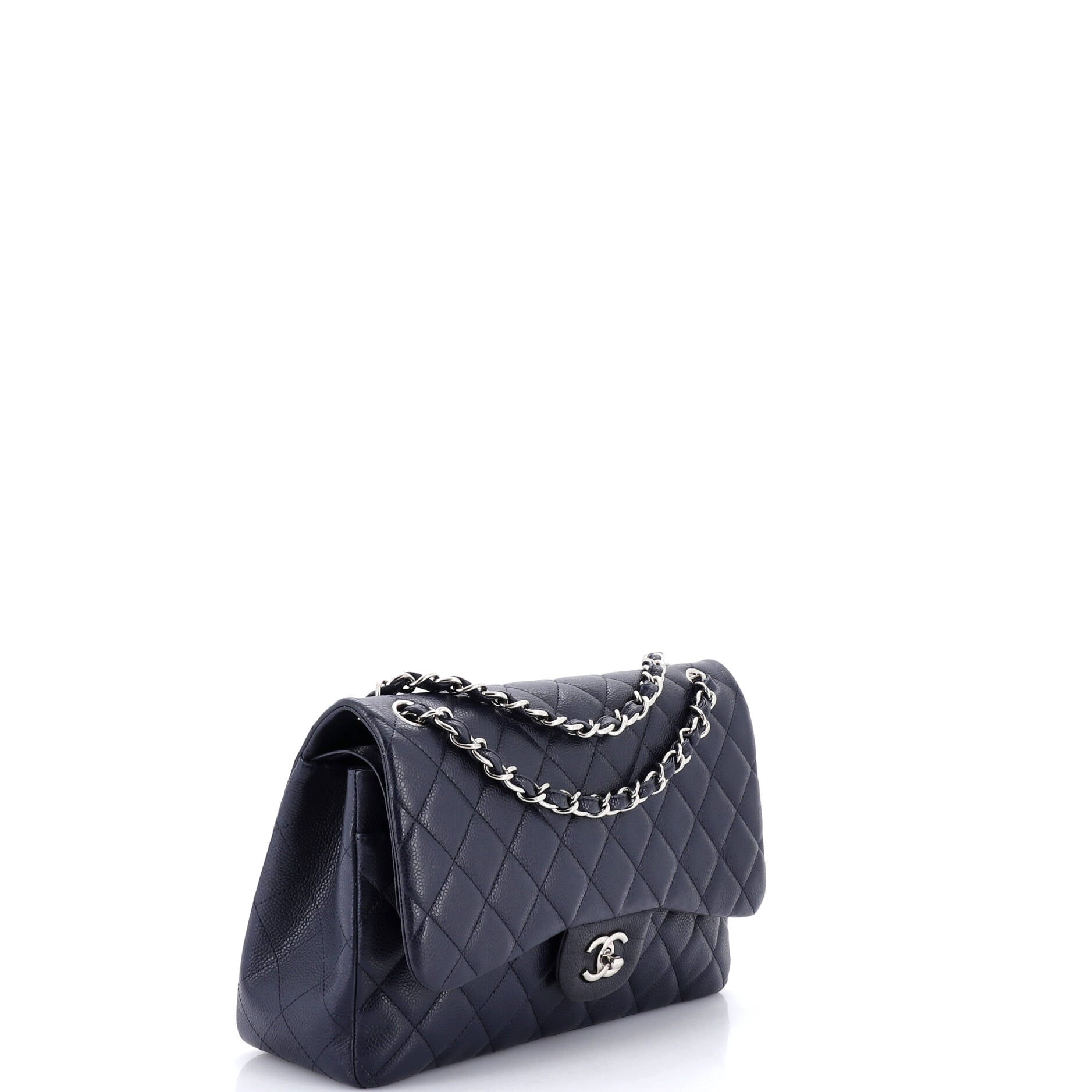 Classic Double Flap Bag Quilted Caviar Jumbo