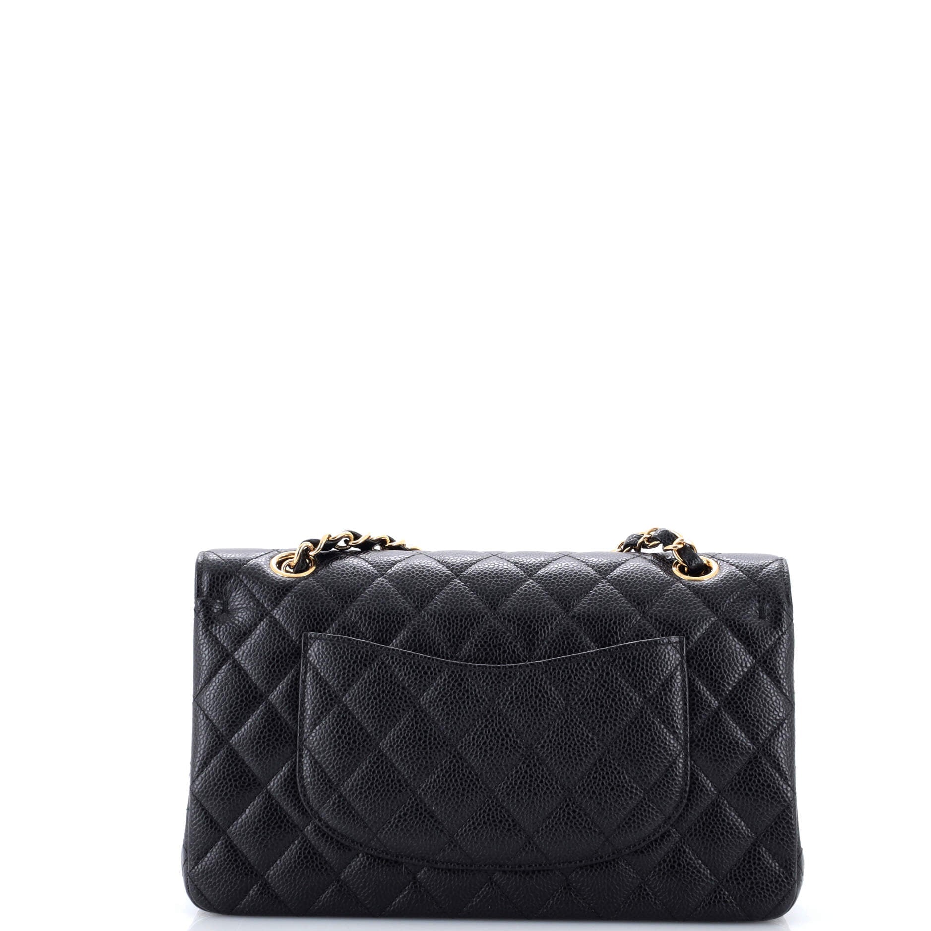 Classic Double Flap Bag Quilted Caviar Medium