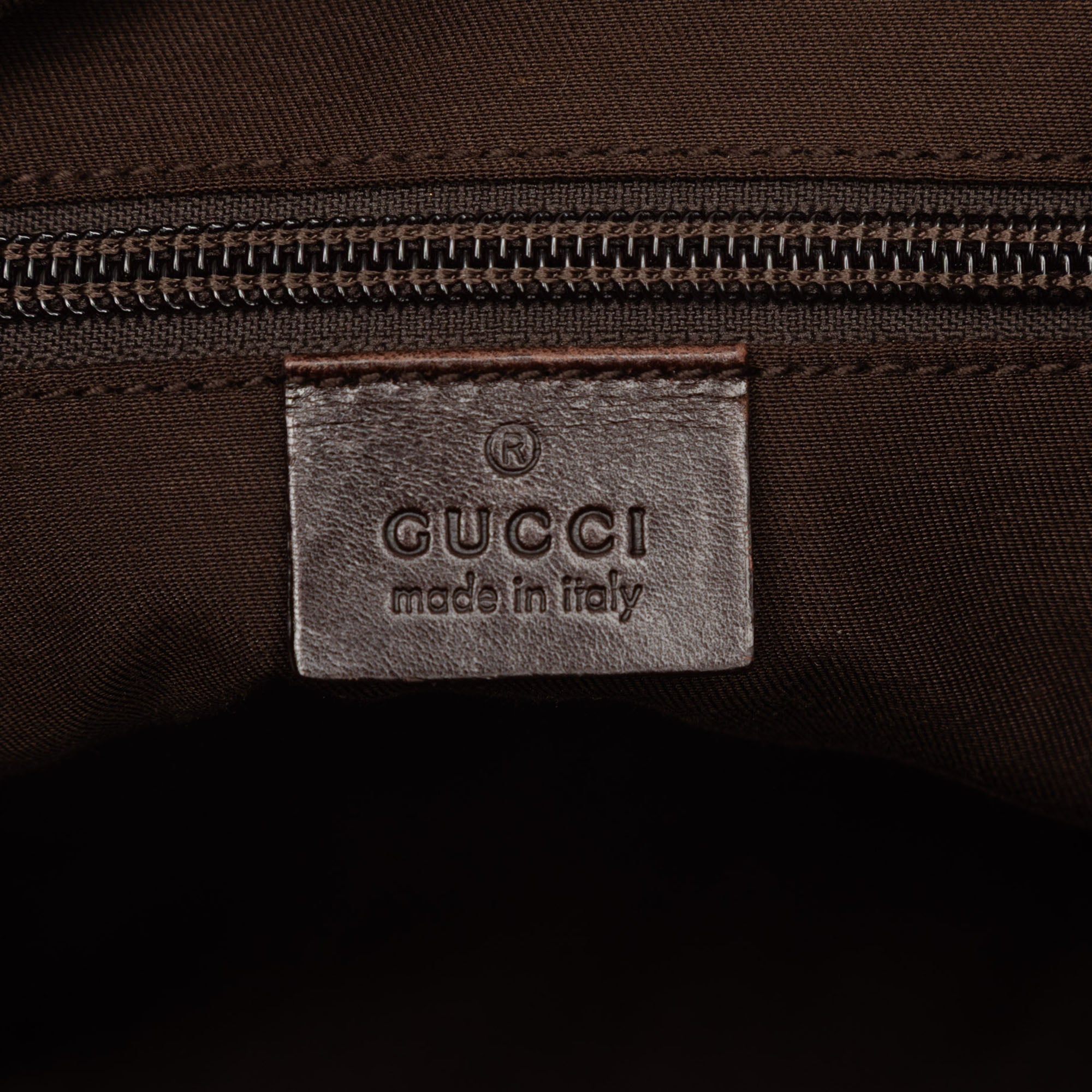 Zip Messenger Bag GG Canvas with Perforated Leather Medium