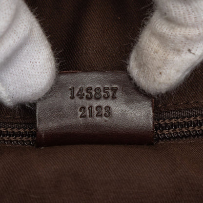 Zip Messenger Bag GG Canvas with Perforated Leather Medium